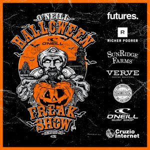 O'Neill Wetsuits and SunRidge Farms team up for the Halloween Freakshow Surf Contest